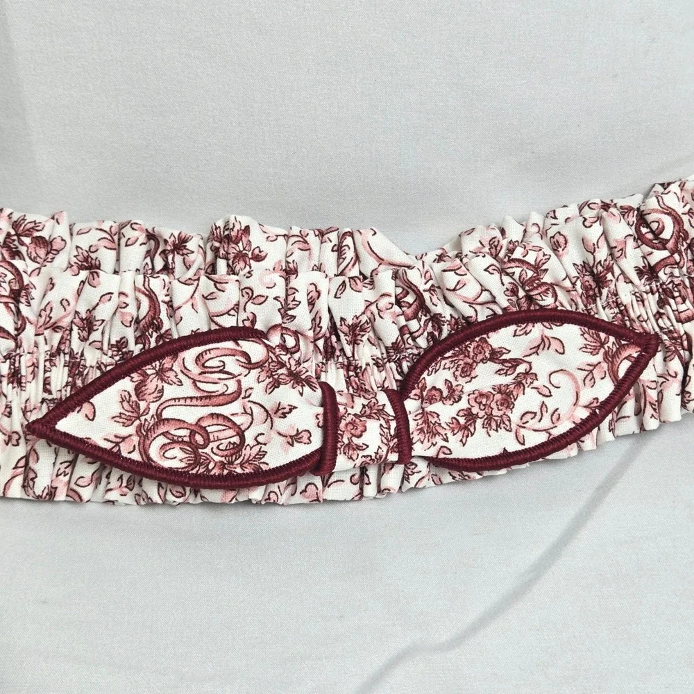 Longaberger Basket Garter Letters Of Love Fabric Pattern Medium 2617494 New Vtg